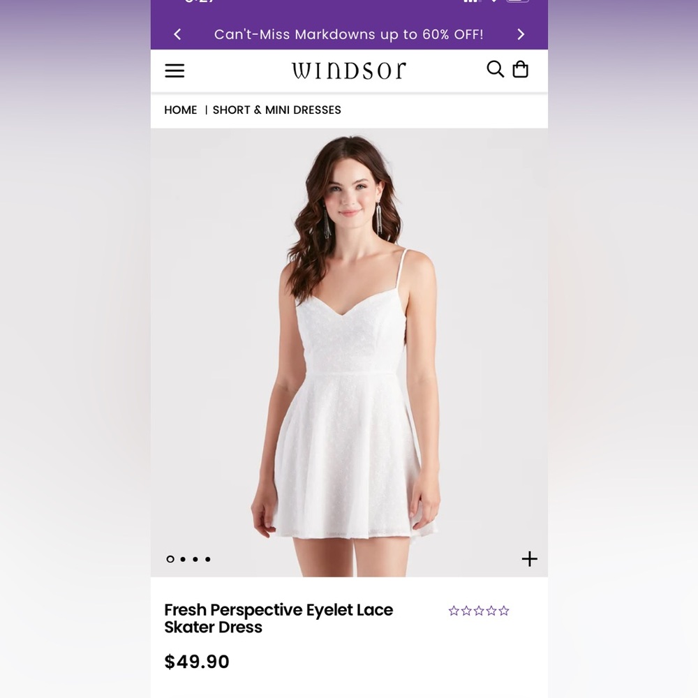 Fresh Perspective Eyelet Lace Skater Dress - Windsor
